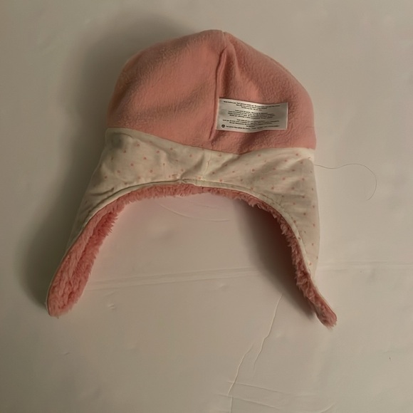 Carter’s Set of Fuzzy Sherpa Hat and Mittens, 12-24 M, pink. 3D ears on hat - Picture 9 of 17
